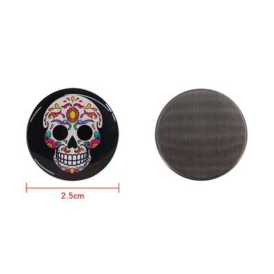 Golfipalli marker sulamist mitmevärviline kolju näo magnet golfikübara klamber, neljaleheline ristik, golfitarvikud