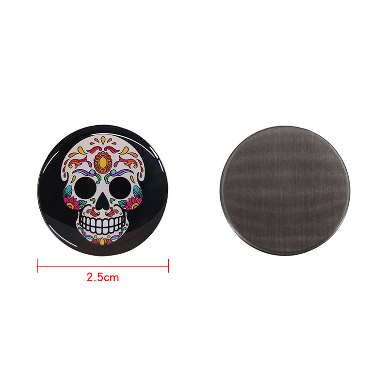 Golfipalli marker sulamist mitmevärviline kolju näo magnet golfikübara klamber, neljaleheline ristik, golfitarvikud