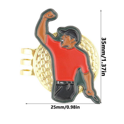 Golf Ball Mark Alloy Multicolor Tiger Green Jacket Marker Woods Mark Golf Ball Position Green Golf Hat Clip Golf kiegészítők
