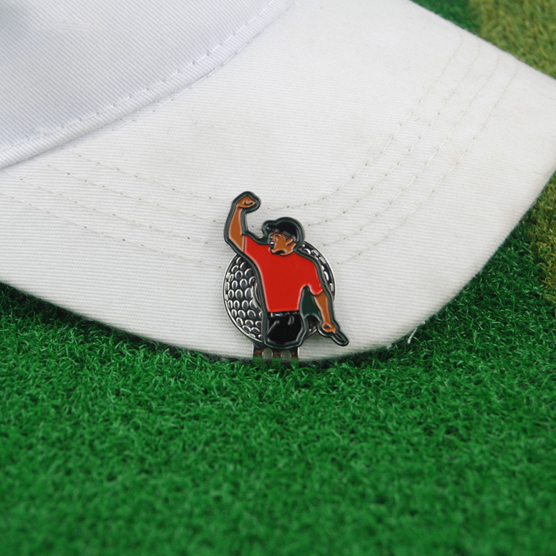 Golf Ball Mark Alloy Multicolor Tiger Green Jacket Marker Woods Mark Golf Ball Position Green Golf Hat Clip Golf kiegészítők