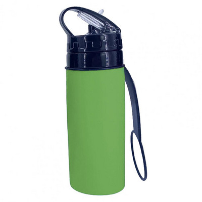 450 ml kokkupandav käepidemega veepudel BPA-vaba toidukvaliteediga lekkekindel reisispordi jaoks kokkupandav veepudel