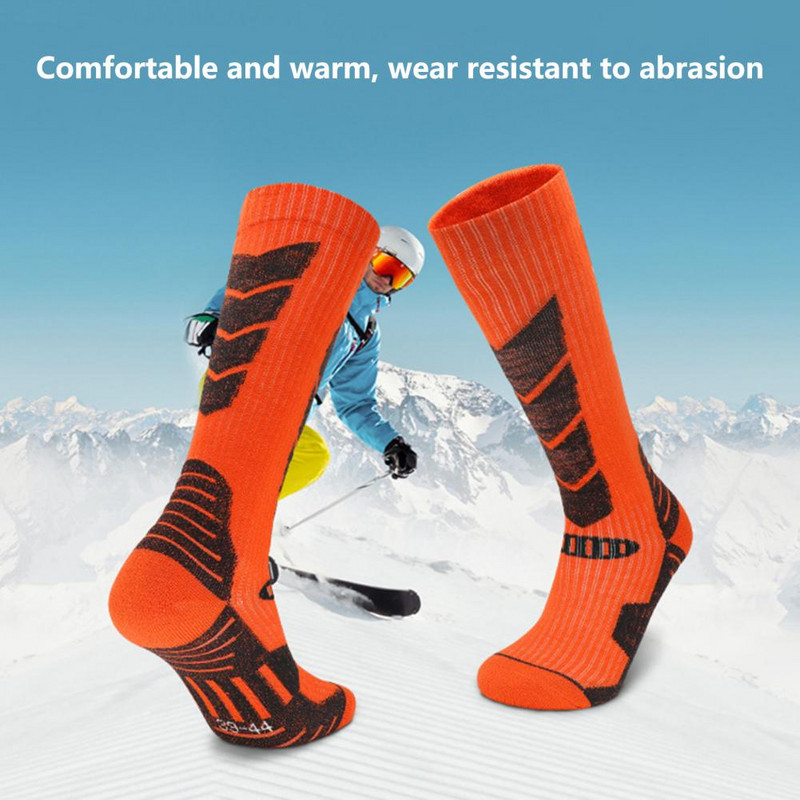 1 par korisnih planinarskih čarapa Prozračne čarape za snowboarding Elastične tople čarape za stopala Podebljane frotirne čarape za sport na otvorenom