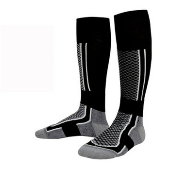 Нови дишащи ски чорапи Дебели памучни спортни сноуборд Колоездене Ски чорапи Мъже Жени Високоеластични чорапи за абсорбиране на влага