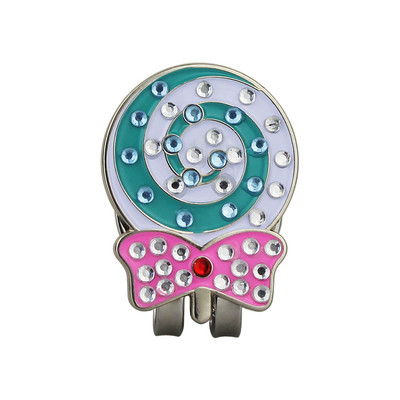 1 tk golfipallimarkeri kristall naistele tüdrukutelt Golfimängija kingitus magnetilise mütsiklambriga Premium Gifts Bling Mark GOG