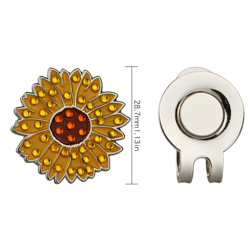 1 tk golfipallimarkeri kristall naistele tüdrukutelt Golfimängija kingitus magnetilise mütsiklambriga Premium Gifts Bling Mark GOG