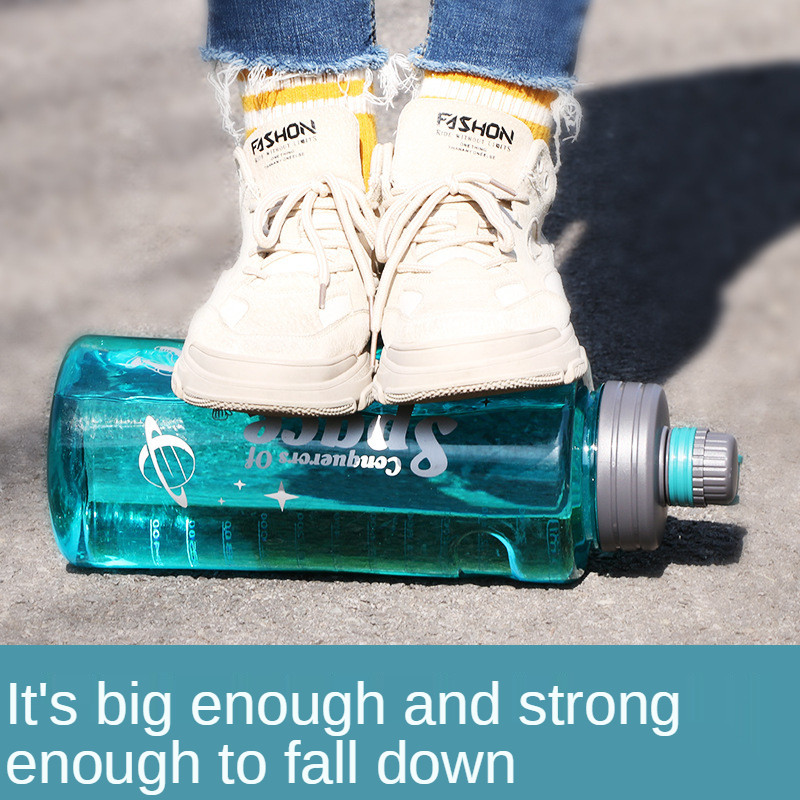 Plastikust veetass välitingimustes treenimiseks suure mahutavusega spordipudel 1000–3000 ml suur ruumitops matkajõusaali spordijalgratta veepudel