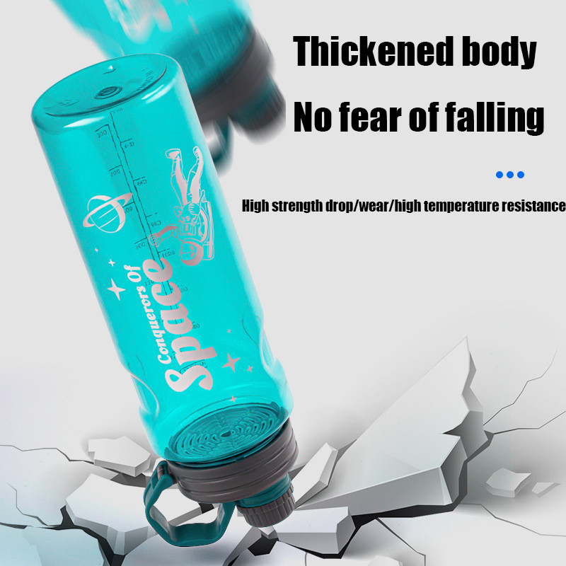 Plastikust veetass välitingimustes treenimiseks suure mahutavusega spordipudel 1000–3000 ml suur ruumitops matkajõusaali spordijalgratta veepudel