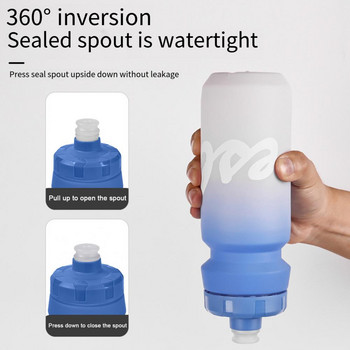 Бутилка за вода със запечатан накрайник 650 ml Устойчива на течове бутилка за вода за колоездене за тренировка Хидратация Бутилка за упражнения без Bpa за на открито