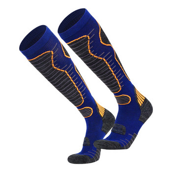 Термо чорапи от мериносова вълна Мъже Дами Зимни дълги топли компресионни чорапи за открито Ски туризъм Сноуборд Катерене Спортни чорапи