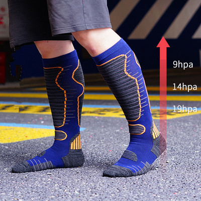 Θερμικές κάλτσες Merino Wool Ανδρικές Γυναικείες Χειμερινές μακριές ζεστές κάλτσες συμπίεσης για πεζοπορία σε εξωτερικό σκι Snowboarding Αθλητικές κάλτσες αναρρίχησης