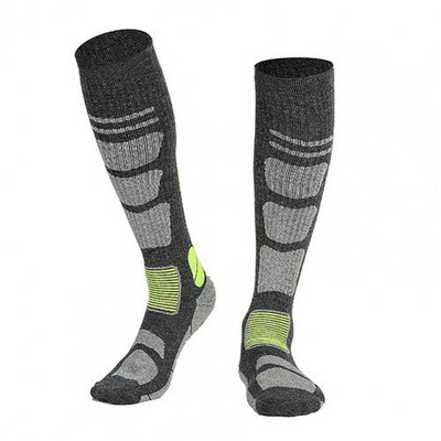 1 pereche de șosete de schi anti-alunecare până la genunchi Ciorapi termici pentru snowboard, design fără sudură, șosete sportive îngroșate pentru vreme rece