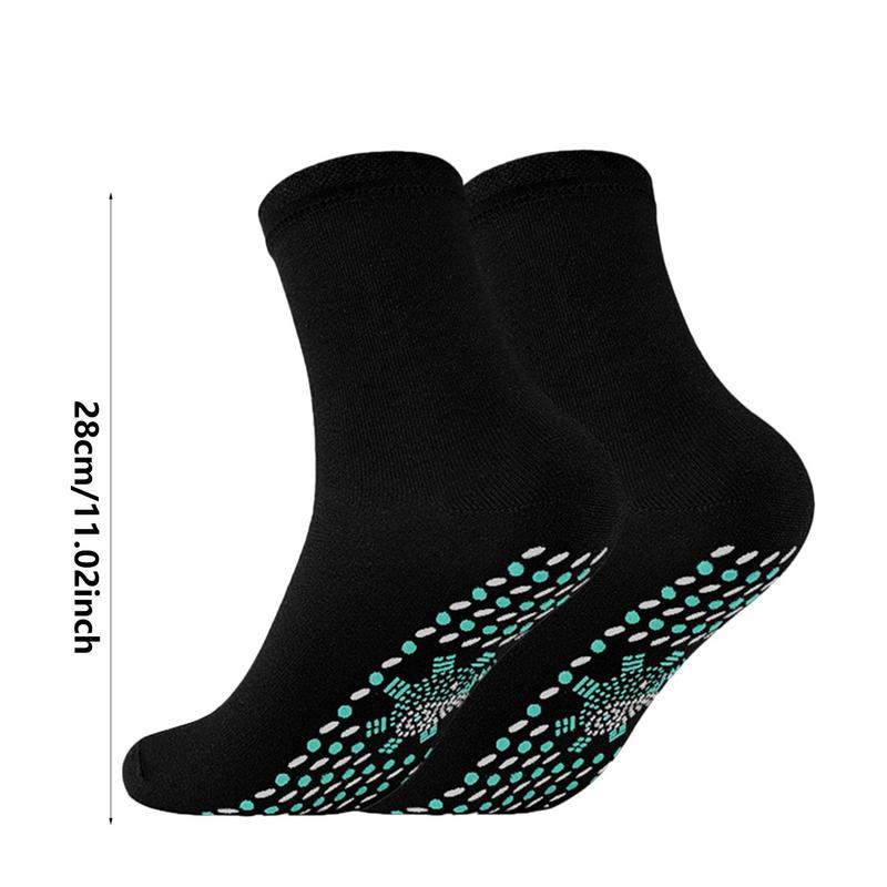 1 pora šildomų kojinių Savaime šildomos sveikos kojinės Magnetinės Patogios kvėpuojančios Žiemos Šiltos Unisex šildomos medvilninės kojinės pėdų šildytuvas