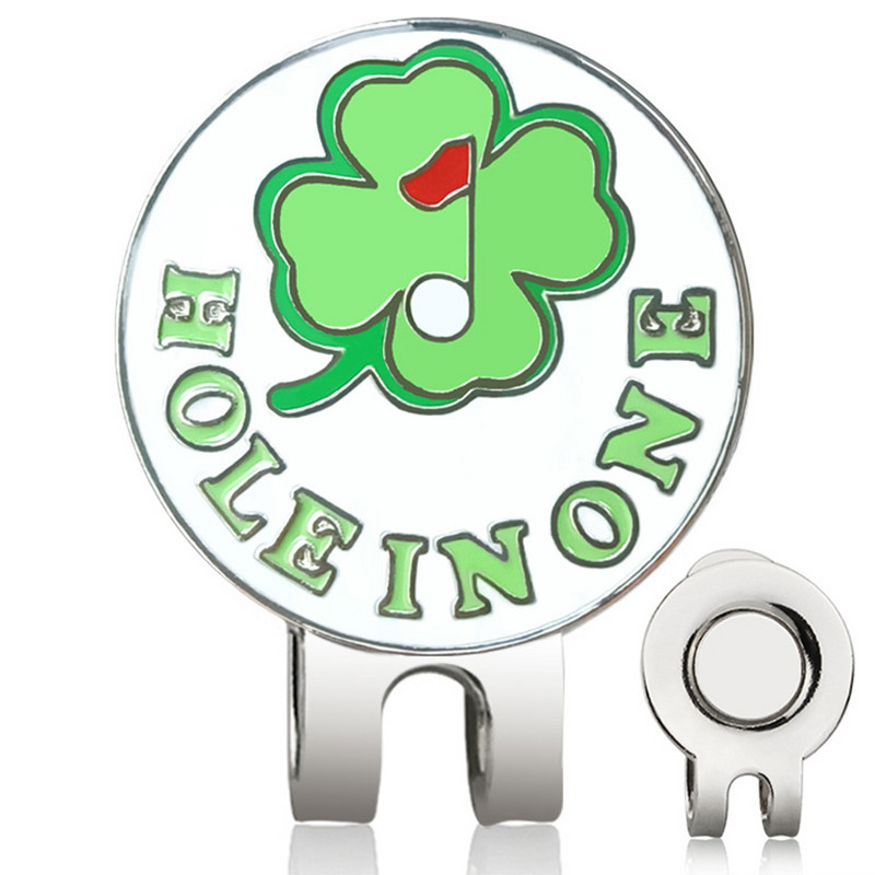 Novi uklonjivi marker za golf Marka Lucky Clover Green s magnetskom kapom i kopčom Dodaci za golf Legirani marker za dječake Djevojčice Dječji dar