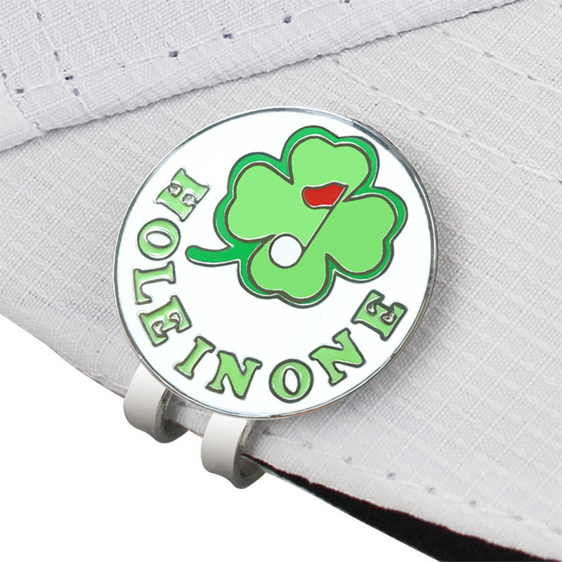 Novi uklonjivi marker za golf Marka Lucky Clover Green s magnetskom kapom i kopčom Dodaci za golf Legirani marker za dječake Djevojčice Dječji dar