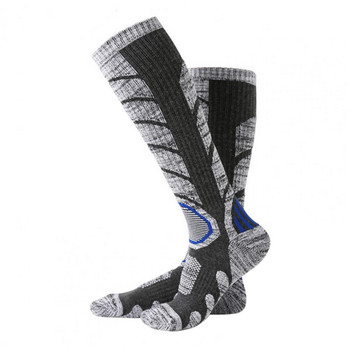2 бр./чифт чорапи за сноуборд Дишащи бързосъхнещи ски чорапи Меки абсорбиращи влага чорапи за туризъм Чорапи за катерене с висока тръба