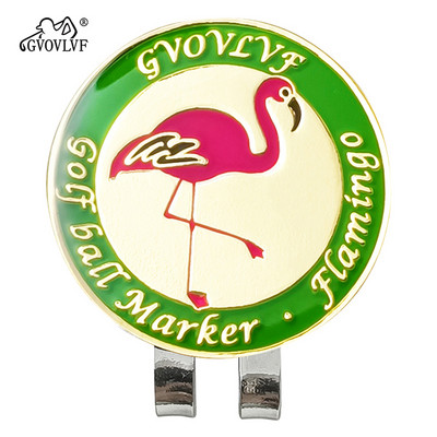 Golf Flamingo pallimarkeri mütsiklamber magnetilise pallimarkeriga Vastupidav, tugev eemaldatav, kinnitatakse hõlpsasti golfimütsi esmaklassiliste kingituste külge