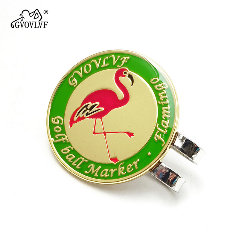 Golf Flamingo pallimarkeri mütsiklamber magnetilise pallimarkeriga Vastupidav, tugev eemaldatav, kinnitatakse hõlpsasti golfimütsi esmaklassiliste kingituste külge