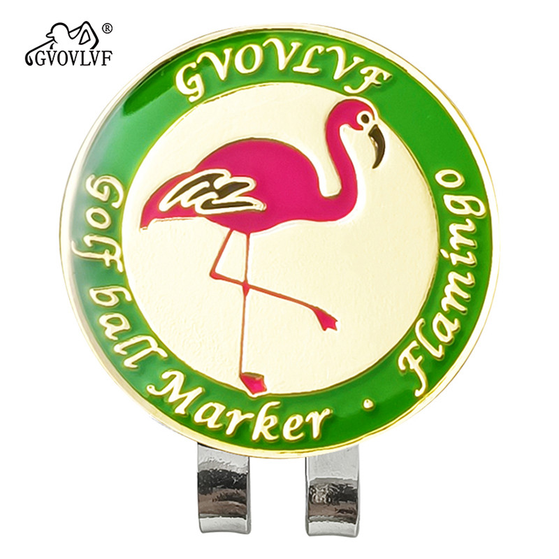 Golf Flamingo pallimarkeri mütsiklamber magnetilise pallimarkeriga Vastupidav, tugev eemaldatav, kinnitatakse hõlpsasti golfimütsi esmaklassiliste kingituste külge
