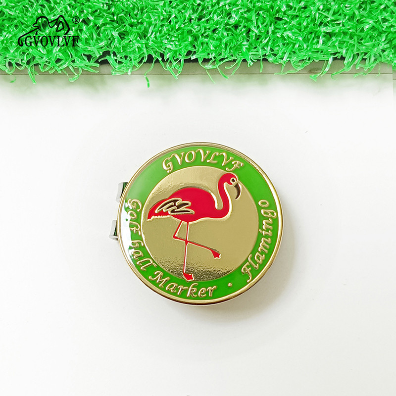 Golf Flamingo pallimarkeri mütsiklamber magnetilise pallimarkeriga Vastupidav, tugev eemaldatav, kinnitatakse hõlpsasti golfimütsi esmaklassiliste kingituste külge