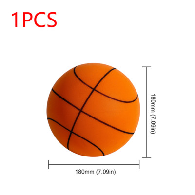 1-5 ks skákajúcich nemých basketbalových loptičiek do interiéru s obručou, vysoko odolná ľahká penová basketbalová loptička 18/21/24 cm, darčeky pre deti