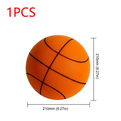 1-5 ks skákajúcich nemých basketbalových loptičiek do interiéru s obručou, vysoko odolná ľahká penová basketbalová loptička 18/21/24 cm, darčeky pre deti