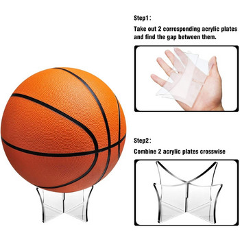 1 PC Στρογγυλή θήκη για μπάλα Οθόνη ποδοσφαίρου Ράγκμπι Μπόουλινγκ Βάσεις Ακρυλικές Βάσεις για Αθλητικές Μπάλες Ράφια Οθόνης Αποθήκευσης Μπάλας (Διαφανές)