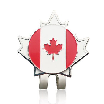 Canadian Flag Ball Golf Marker Magnetic Hat Clip golf δώρο για τον μπαμπά φύλλα σφενδάμου Καναδά για μπάλα του γκολφ υψηλής ποιότητας νέο 1 pc