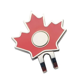 Canadian Flag Ball Golf Marker Magnetic Hat Clip golf δώρο για τον μπαμπά φύλλα σφενδάμου Καναδά για μπάλα του γκολφ υψηλής ποιότητας νέο 1 pc