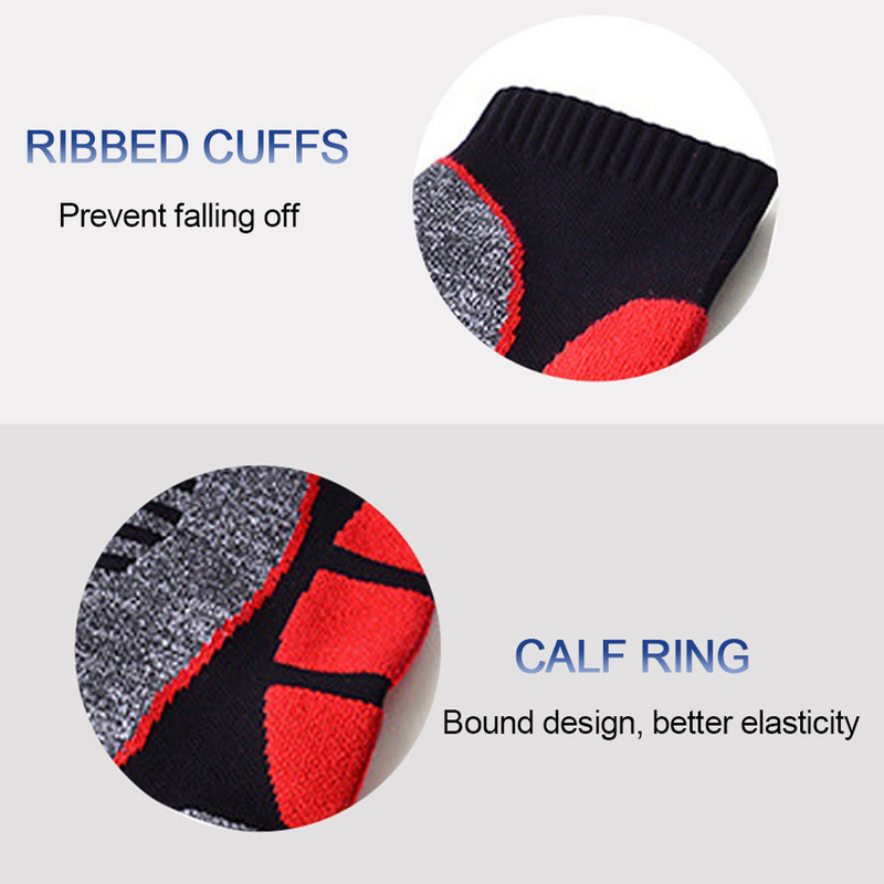 1 Ζεύγος χειμερινές κάλτσες ορειβασίας για σκι άντρες Γυναικείες κάλτσες για σκι με μαλακή πετσέτα ανυψωτικές κάλτσες στο κάτω μέρος Long Tube Outdoor Ski