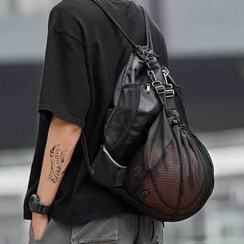Външна преносима спортна чанта за топка Баскетбол Футбол Волейбол Раница за съхранение Чанта Раница с шнур