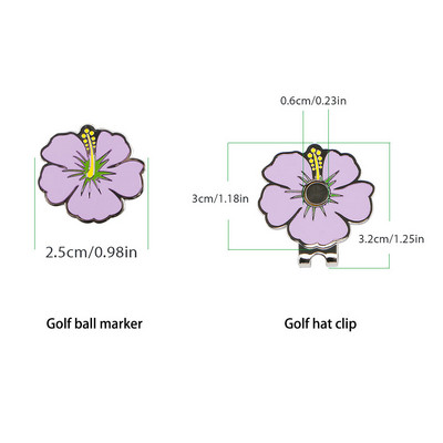1 tk lilleline golfipallimarker golfikübara klambriga. Kingitus golfimängijate jõuludeks