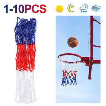 1 τεμ. 50 εκ. Διχτυωτό χείλος μπάσκετ Standard Sports Basketball Παντός καιρού Τρίχρωμο Ανθεκτικό Δίχτυ με κρίκο μπάσκετ για εξωτερικούς χώρους
