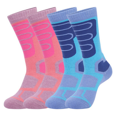 2TK Laste põlvepikkused soojad suusasokid Rätiku põhjaga paksendatud spordisokid