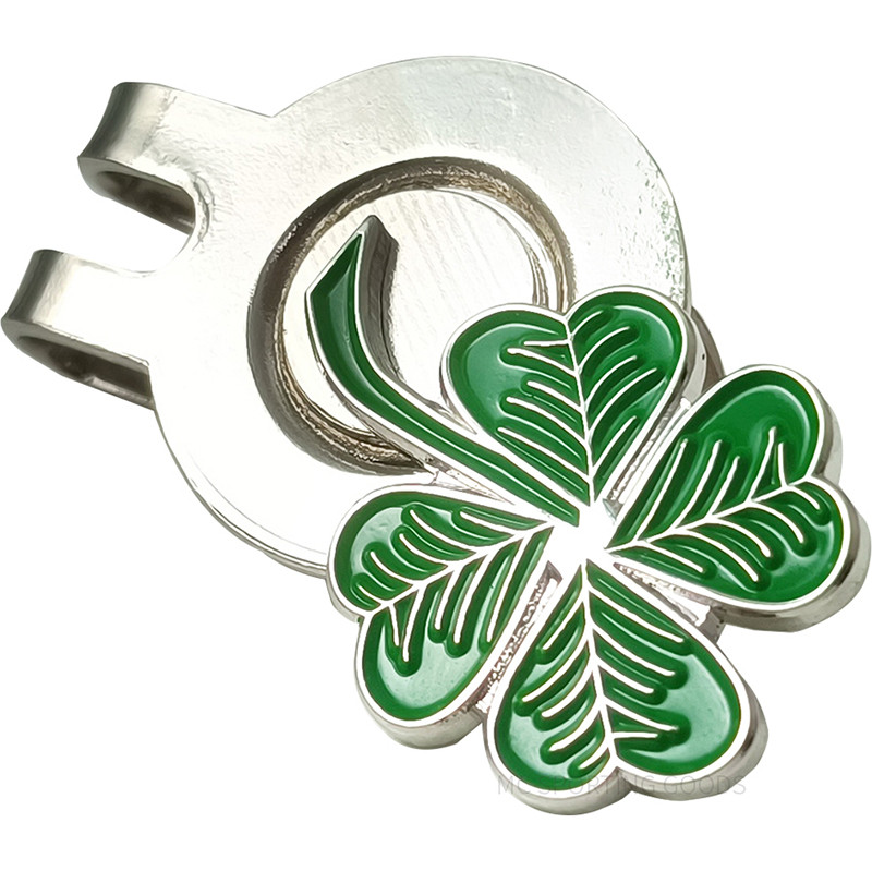 Golfo kamuoliukų žymeklis, mažas keturių lapų dobilas, žalias su magnetiniu dangtelio spaustuku Daug dovanų berniukams mergaitėms vaikams, dovana vaikams