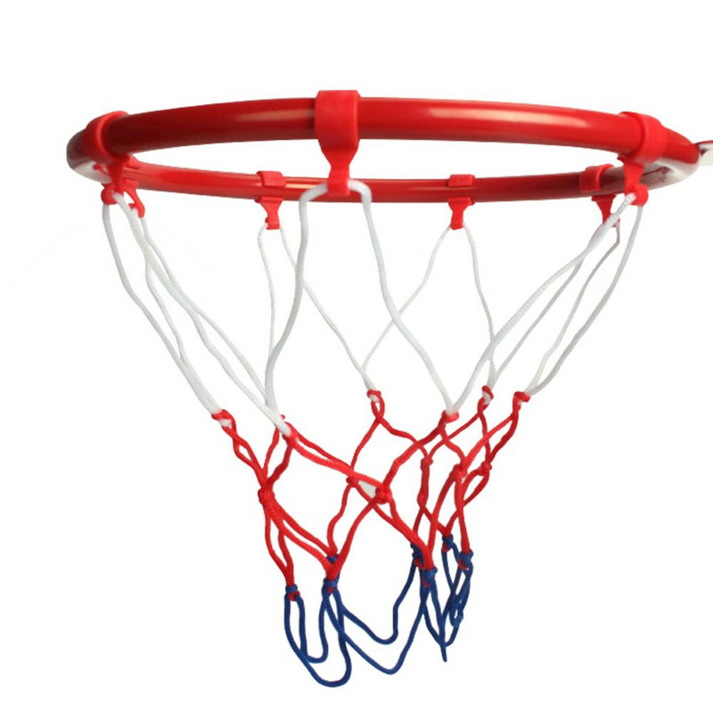 25 CM basketbalový krúžok do škôlky, nástenný rám s loptou, montovaný na bránkový kôš, sieť na okraje, športová sieť, sieť na vnútorné a vonkajšie použitie