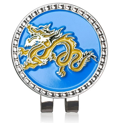 Besplatna dostava Marker za golf lopticu Kineski zmaj s magnetskim kopčama za šešir Poklon za golfiste, dječake, djevojčice, djecu, kinesku maskotu