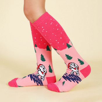 2 чифта Детски ски чорапи Термични зимни чорапи за сняг за момичета Момчета Зимни топли чорапи за каране на ски Сноуборд Спортни крачоли