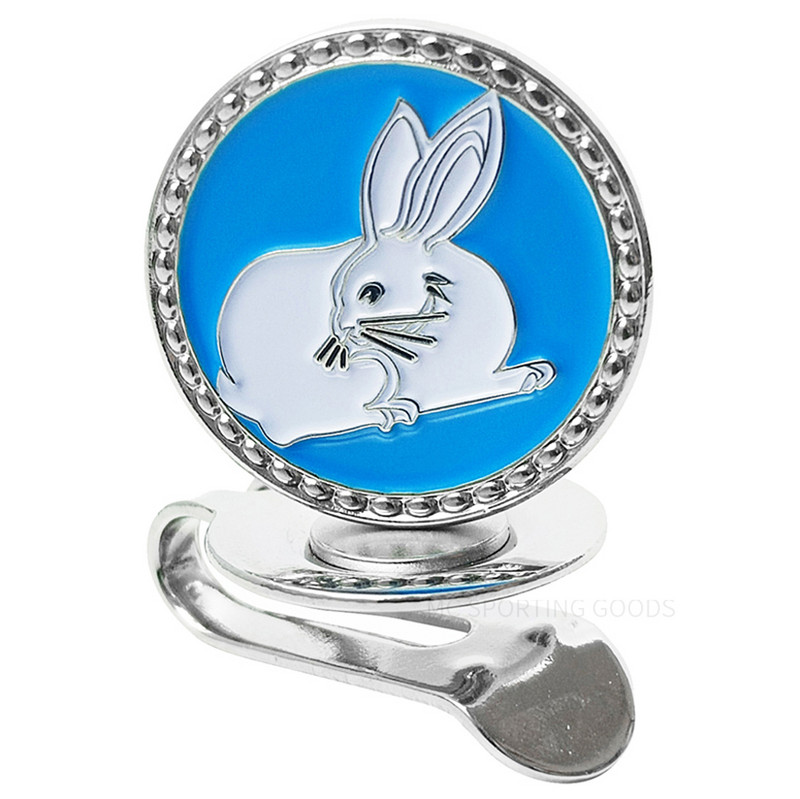 Golfipalli markerid Golfi armsa sodiaagi küüliku mustriga golfi multifilmi kuju koos magnetilise korgiklambriga golfipalli markeri golfitarvikuga