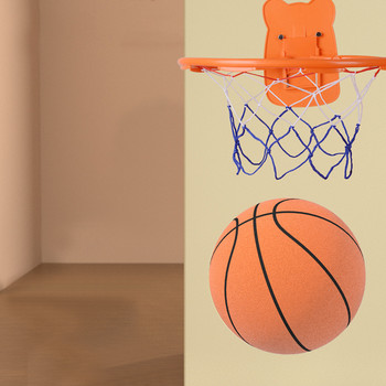 Подскачаща безшумна топка Безшумна баскетболна топка за закрито 24 см Баскетболна топка от пяна Безшумна мека топка Размер 7 Въздушна отскачаща топка за кош 7 Спортна играчка