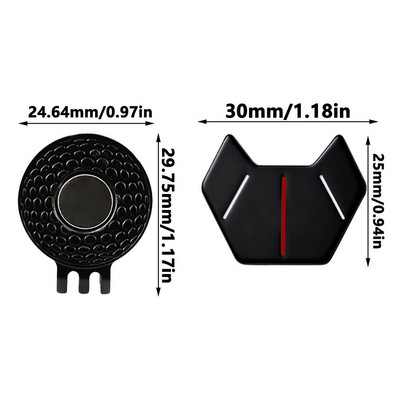 1 pakk golfipalli märk pluss magnetiline golfikübara klamber, mangaanterasest rauast kaasaskantav magnetiline golfimarker, kingitus golfisõbrale