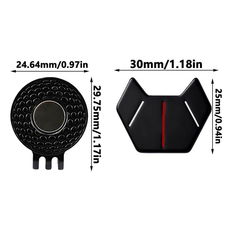 1 pakk golfipalli märk pluss magnetiline golfikübara klamber, mangaanterasest rauast kaasaskantav magnetiline golfimarker, kingitus golfisõbrale