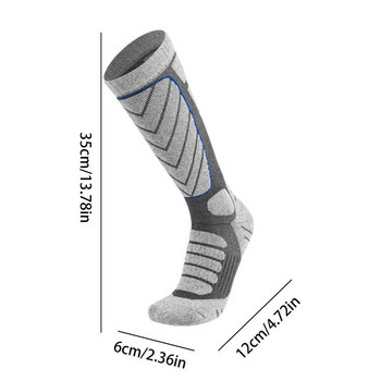 Дамски ски чорапи Ски чорапи Thermal Winter Warm Snow Socks Winter Performance Socks Дишащи високи чорапи до коляното за ски