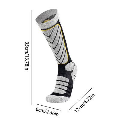 Suusasokid Paksud termilised lumesokid Suusatamiseks Hingavad põlved Kõrge lumega sokid Mugavad termilised talvesokid