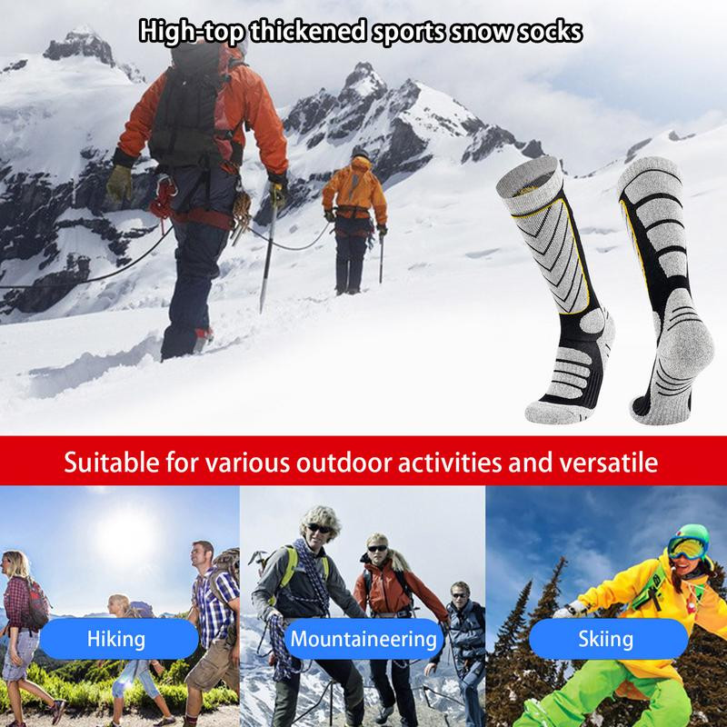 Κάλτσες Snowboarding Χοντρές θερμικές κάλτσες χιονιού για σκι Κάλτσες χειμερινής απόδοσης Αναπνεύσιμες κάλτσες ψηλές στο γόνατο για σκι