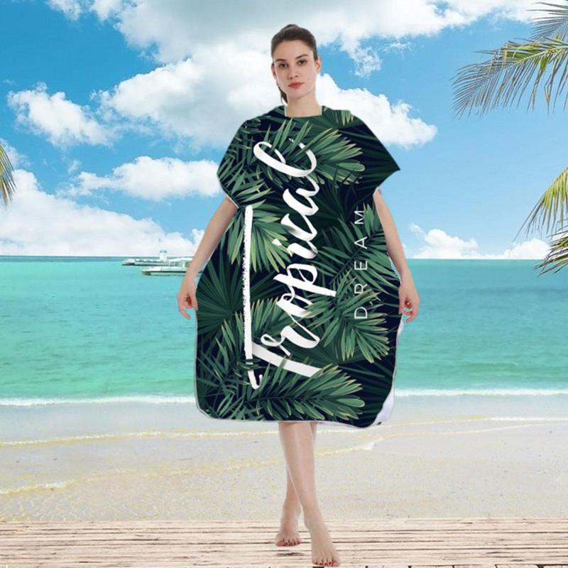 Mikrofiibrist Surf Poncho Unisex Pontšo rätik kapuutsiga Kiirelt kuivatatav surfivahetusrüü välisujumisrätikusoojendaja surfamiseks ja sukeldumiseks