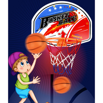 Δαχτυλίδι μπάσκετ για παιδιά με δίχτυα κρεμαστό καλάθι μπάσκετ-μπάλα εσωτερικού χώρου Αθλητισμός γονέα-παιδιού Διαδραστικά παιχνίδια