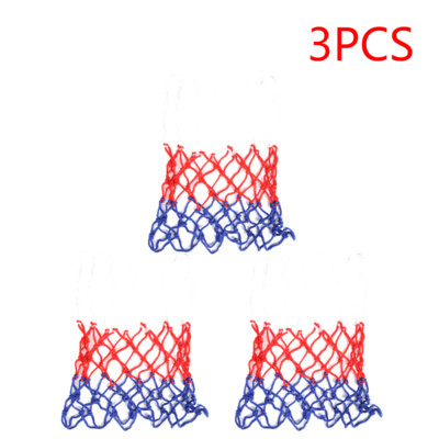 1-3 τμχ Δίχτυ μπάσκετ εξωτερικού χώρου, επιτοίχιο, δίχτυ μπάσκετ, τυπικό μέγεθος, τρίχρωμο αθλητικό δίχτυ παντός καιρού