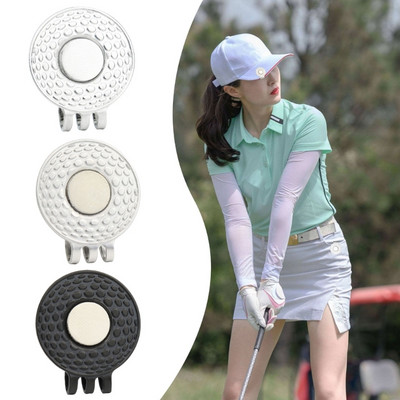 Стандартна щипка за шапка за голф с магнитна топка-маркер с двоен отвор Аксесоар за голф Спортен подарък за мъже Жени Голфъри Лесен за използване Издръжлив