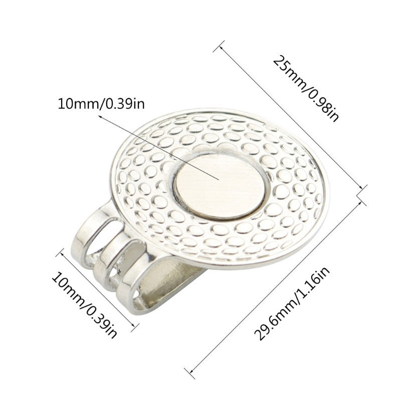 Standardne golfikübara klamber magnetilise pallimarkeriga kahe auguga golfitarvikuga spordikingitus meestele, naiste golfimängija, lihtne kasutada, vastupidav