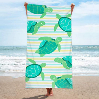 Плажна кърпа за носене Мека плажна йога баня за фитнес кърпа Дишаща външна кърпа Микрофибър Спортна кърпа за пътуване Плажен аксесоар